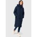 Steppjacke MARIKOO "Zuraraa XVI" Gr. S, blau (navy), Damen, Obermaterial: 100% Polyester; Innenmaterial: 100% Polyester; Fütterung & Wattierung: 100% Polyester, Jacken, langer Winter Mantel gesteppt