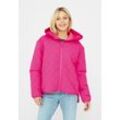 Anorak DERBE "Quiltby Short" Gr. 34, pink (pink glo), Damen, Obermaterial: 100% Polyester; Füllung: 100% Polyester; Futter: 100% Polyester, Jacken, wasserabweisend, winddicht, atmungsaktiv