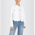 Jeansjacke MAC "RICH JACKET" Gr. S, weiß (white denim) Damen Jacken Leichte Jeansjacke