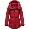 Winterjacke MARIKOO "Akumaa", Damen, Gr. S (36), rot (dunkelrot), 100% Polyester, Jacken, mit tailliertem Schnitt