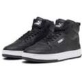 Sneaker PUMA "Caven 2.0 Mid WTR Sneakers Erwachsene", Gr. 44, schwarz (schwarz silber weiß metallic), Obermaterial: Textil, Synthetik; Futter: Textil; Innensohle: Textil; Laufsohle: Gummi, Schuhe