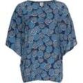 Viskose-Bluse, Druck blau, 44/46