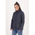 Strickfleecejacke DEPROC ACTIVE "KITTOBE LAKE WOMEN" Gr. 40 (M), schwarz (black) Damen Jacken Kontrastreissverschluss