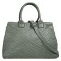 Henkeltasche SAMANTHA LOOK Gr. B/H/T: 37cm x 25cm x 11cm onesize, grau Damen Taschen echt Leder, Made in Italy