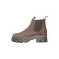 Plateaustiefelette N91 "Style Choice II Chelsea Boots" Gr. 37, braun (dunkelbraun), Damen, Leder, Schuhe, Damen Stiefelette Leder handgefertigt, Lederboots