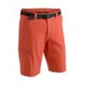 Funktionsshorts MAIER SPORTS "Huang" Gr. 68, Normalgrößen, rot (ziegelrot), Herren, 90%Polyamid, 10% Elasthan, Hosen, Herren Shorts, kurze Outdoor-Hose, Bermudas mit 4 Taschen, Regular Fit