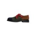 Slipper HENRY STEVENS "Barkley CDM Businessschuh" Gr. 41,5, bunt (grün, blau, braun, rot) Herren Schuhe Business-Slipper Monkschuh Schnallenschuh Slipper Lederschuhe handgefertigt, Anzugschuhe