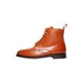 Schnürboots HENRY STEVENS "Winston FBDB Businessschuh" Gr. 44, braun (cognac) Herren Schuhe Winterstiefel Herrenstiefel Lederschuhe handgefertigt, Schnürstiefel