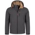 Softshelljacke LPO "DEXTER PEAK III MEN" Gr. S (48), grau Herren Jacken mit abnehmbarer Kapuze