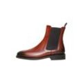 Schlupfboots HENRY STEVENS "Ella CB1 Businessschuh", Damen, Gr. 37,5, braun (brandy), Leder, klassisch, Schuhe, Damen Chelsea Boots Leder handgefertigt, Stiefelette