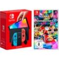 Nintendo Switch OLED + Mario Kart 8 Deluxe, blau|rot|schwarz