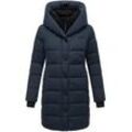 Steppmantel NAVAHOO "Knutschilein", Damen, Gr. XS (34), blau (navy), Obermaterial: 100% Polyester, Innenfutter: 100% Polyester, Wattierung: 100% Polyester, Ärmelfutter: 100% Polyester, modisch, tailliert ca. Mitte Oberschenkel, Mäntel, Stylischer Damenmantel mit abnehmbarem Fleece-Kragen