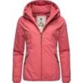 Winterjacke RAGWEAR "Dizzie Winter", Damen, Gr. XL (42), rosa (blassrosa), Außenmaterial: 100% Polyester, Innenfutter: 100% Polyester, Wattierung: 100% Polyester, modisch, figurbetont hüftbedeckend, Jacken, wasserdichte Outdoorjacke mit Kapuze für den Winter