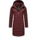 Steppmantel RAGWEAR "Dizzie Coat" Gr. M (38), rot (cherryrot) Damen Mäntel stylischer, gesteppter Winterparka mit gefütterter Kapuze