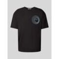 T-Shirt mit Label- und Motiv-Print Modell 'CIRCLE FREQUENCY'