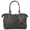 Reisetasche SAMANTHA LOOK Gr. B/H/T: 42 cm x 30 cm x 15 cm onesize, grau Taschen echt Leder, Made in Italy