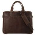 Laptoptasche X-ZONE, Damen, Gr. B/H/T: 42cm x 32cm x 11cm onesize, braun (cognac), Leder, gepflegt, Taschen, echt Leder