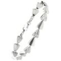 Armband JOBO, silber (silber 925), Armbänder, Damen, Silber 925 (Sterlingsilber), 925 Silber gehämmert