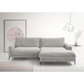 Ecksofa INOSIGN "Downtown, B/T/H: 272/190/84 cm L-Form", grau, B:272cm H:84cm T:190cm, 88% Polyester, 12% Polyacryl, Sofas, weicher Sitzkomfort auch in Cord und Bouclé, incl. Zierkissen