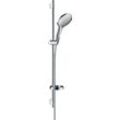 Brausegarnitur HANSGROHE "Raindance Select S" Brausegarnituren silberfarben (chrom) 15cm, mit Duschstange 90cm und Seifenschale, chrom