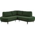 Ecksofa ATLANTIC HOME COLLECTION "Ronny L-Form", grün, B:200cm H:82cm T:200cm, Sofas, wahlweise in beige, mit Wellenunterfederung