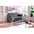 Schlafsofa INOSIGN "Milano" Sofas Gr. B/H/T: 147cm x 89cm x 87cm, Struktur, 2-Sitzer mit zwei einzeln ausziehbaren Liegefunktionen, grau (anthrazit) zwei einzeln ausziehbare Liegefunktionen