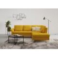 Ecksofa INOSIGN "Palm Beach L-Form", braun (messing), B:263cm H:89cm T:224cm, 98%Polyester, 2%Polyamid, Sofas, Federkern, mit Sitztiefenverstellung, wahlweise mit Bettfunktion