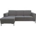 Ecksofa "LOOKS VII L-Form", grau (salz, pfeffer), B:214cm H:82cm T:146cm, 100% Polyester, LOOKS BY WOLFGANG JOOP, Sofas, klare Linien, edles Design