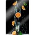 Glasbild WALL-ART "Belenko Splashing Lemonade" Bilder Gr. B/H: 60 cm x 40 cm, -, bunt Glasposter modern