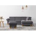 Ecksofa HOME AFFAIRE "Lindgren L-Form", braun (espresso), B:249cm H:84cm T:217cm, 100% Polyester, Sofas, wahlweise mit TV-Funktion, Stauraum und Kopfteilverstellung