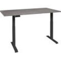 Schreibtisch MÄUSBACHER "Big System Office", schwarz (schwarz matt, graphit, schwarz matt, graphit), B:120cm, Tische, Breite 120 cm, elektrisch höhenverstellbar