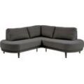 Ecksofa ATLANTIC HOME COLLECTION "Ronny L-Form", grau (anthrazit), B:200cm H:82cm T:200cm, Sofas, wahlweise in beige, mit Wellenunterfederung