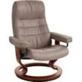 Relaxsessel STRESSLESS "Opal", braun (mole), B:76cm H:99cm T:74cm, Leder BATICK: Batick ist ein leicht korrigiertes, durchgefärbtes und genarbtes Möbelleder, bei dem die meisten Unebenheiten und Spuren in der Regel entfernt wurden. Batick wird mitunter doppeltönig gefärbt, um der Oberfläche mehr Lebendigkeit zu verleihen. Dank einer schützenden Oberflächenbehandlung lassen sich die meisten Flecken