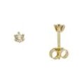 Paar Ohrstecker FIRETTI "Schmuck Geschenk Gold 750 Ohrschmuck Solitär", gold (gelbgoldfarben), Ohrringe, Damen, 0,25 ct P2 = erkennbare Einschlüsse, Gelbgold 750-Diamanten, Gelbgold 750, Diamanten, mit Brillant - Krappenfassung