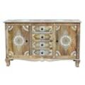 Sideboard HOME AFFAIRE Sideboards Gr. B/H/T: 140 cm x 85 cm x 40 cm, 4 St., braun (hellbraun) Hand bemalt