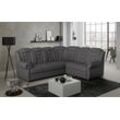 Ecksofa HOME AFFAIRE "Boston L-Form" Sofas Gr. B/H/T: 266 cm x 102 cm x 216 cm, Kunstleder SOFTLUX, langer Schenkel links-Bettfunktion links, Mit Bettfunktion-mit Schubkasten, braun (fango) Ecksofas Gemütliches Ecksofa mit hoher Rückenlehne in klassischem Design