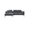 Ecksofa FLEXLUX "Sava", grau (soft grau), B:294cm H:94cm T:166cm, 100% Polyester, Sofas, Taschenferderkern-Sitz mit Kaltschaum, lose Rücken- & Dekokissen