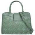 Henkeltasche SAMANTHA LOOK, Damen, Gr. B/H/T: 33cm x 20cm x 8cm onesize, grün, Leder, Taschen Handtasche, echt Leder, Made in Italy