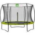 Gartentrampolin EXIT "Silhouette", grün (schwarz), Trampoline Kinder, Ø 244cm mit Sicherheitsnetz