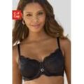 Minimizer-BH NUANCE Gr. 100, Cup D, schwarz, Damen, Obermaterial: 85% Polyamid, 15% Elasthan, BHs mit extravagantem Strassaccessoire, Dessous