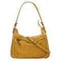 Shopper CLUTY, Damen, Gr. B/H/T: 28cm x 21cm x 5cm onesize, gelb, Leder, unifarben, leicht glänzend, Taschen, echt Leder, Made in Italy