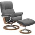 Relaxsessel STRESSLESS "Mayfair", grau (dunkelgrau dinamica), B:79cm H:102cm T:44cm, Leder BATICK: BATICK ist ein leicht korrigiertes, durchgefärbtes und genarbtes Möbelleder, bei dem die meisten Unebenheiten und Spuren in der Regel entfernt wurden., Leder PALOMA: PALOMA ist ein durchgefärbtes Semianilin-Möbelleder mit natürlicher Narbung., ROHLEDER Stoff Q2 FARON: Ein fester zuverlässiger Bouclu0