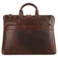 Laptoptasche X-ZONE Gr. B/H/T: 40cm x 31cm x 6cm onesize, braun (cognac), Damen, Leder, used, Taschen, echt Leder