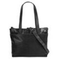 Shopper SPIKES & SPARROW Gr. B/H/T: 31cm x 24cm x 8cm onesize, schwarz, Damen, Leder, unifarben, leicht glänzend, Taschen, echt Leder