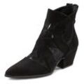 Stiefelette LASCANA, Damen, Gr. 36, schwarz, Obermaterial: 100% Textilmaterial. Decksohle: 100% Lederimitat. Laufsohle: 100% Synthetik, leicht transparent, unifarben, feminin, Schuhe Sommerboots Cowboy-Stiefelette Cowboyboots Stiefelette, mit Spitze & bequemen Blockabsatz, Cowboy Boots, Westernstiefel