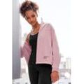 Sweatjacke VIVANCE ACTIVE Gr. XS (32/34), rosa (alt rosa), Damen, Single Jersey, Obermaterial: 53% Baumwolle, 39% Polyester, 8% Elasthan, unifarben, Sweatjacken, Sportjacke mit seitlichen Taschen