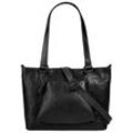 Shopper SPIKES & SPARROW, Damen, Gr. B/H/T: 37cm x 26cm x 9cm onesize, schwarz, Leder, unifarben, leicht glänzend, Taschen, echt Leder