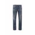 Regular-fit-Jeans CAMP DAVID Gr. 29, Länge 30, blau, Herren, Material: 98% Baumwolle, 2% Elasthan, Jeans Münztasche mit Ziernaht