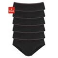 Bikinislip H.I.S Gr. 52/54, 6 St., schwarz Damen Unterhosen Bikini Slips aus elastischer Baumwoll-Qualität