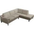 Ecksofa EGOITALIANO "Shakira, Design und Sitzkomfort auf hohem Niveau, tolle Details", grau (opal grau), B:240cm H:84cm T:212cm, Luxus-Micofaser Lederoptik (100% Polyester) ist ein neues technisches Gewebe mit einem visuellen und taktilen Aspekt, der dem Nubuk sehr nahe kommt, mit innovativen Eigenschaften. Seine außerordentliche Weichheit kommt von einem exklusiven Produktionsprozess, der Unreinh